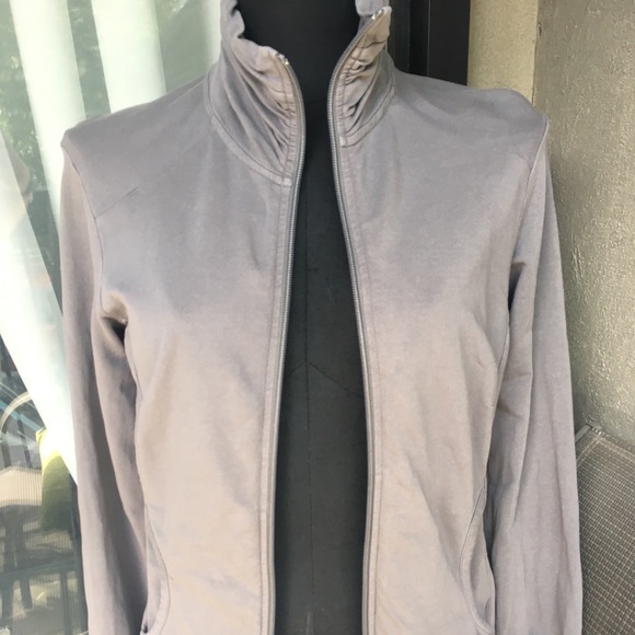 Grey MEC warmup jacket w small stain - Picture 6 of 6